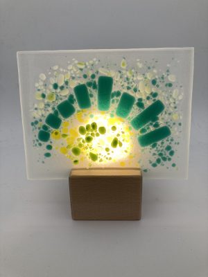 tableau lumineux "piano vert"