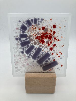 tableau lumineux "Montée violette"